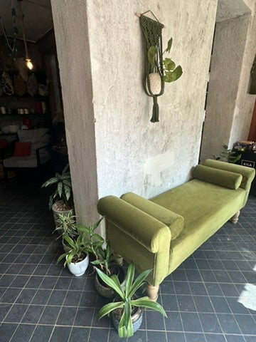 Olive Satin Bench